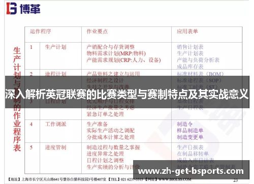 深入解析英冠联赛的比赛类型与赛制特点及其实战意义